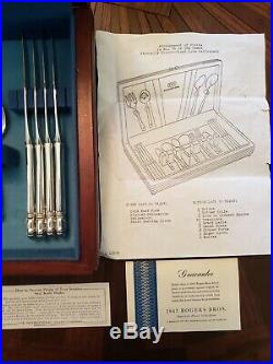 1847 Rogers Bros Silverware Eternally Yours Service for 8 withOriginal Storage Box
