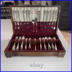1847 Rogers Bros Silverware Eternally Yours Set of 76 pc With Storage Box