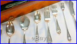 1847 Rogers Bros Silverware XS Triple Old Colonial Serves 8 TTL Pcs 68 with Box