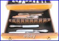 1847 Rogers Bros Silverware XS Triple Old Colonial Serves 8 TTL Pcs 68 with Box