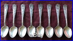 1847 Rogers Bros Siren Silver Demitasse Spoons (8)