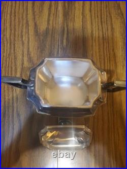 1847 Rogers Bros Tea Set Three-Piece Silver Plate'Ancestral' Pattern