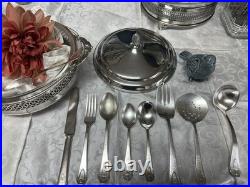 1847 Rogers Bros Triple X3 Silver Plate Monogrammed W Heraldic 1916 Introduced