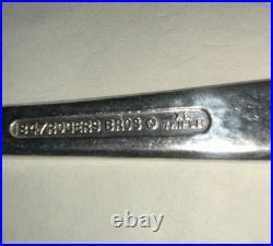 1847 Rogers Bros Triple X3 Silver Plate Monogrammed W Heraldic 1916 Introduced
