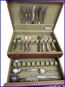 1847 Rogers Bros Vintage 1961 Silver Plate Leilani 43 Pc Flatware Set For 8 Read