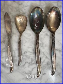 1847 Rogers Bros Vintage 1961 Silver Plate Leilani 43 Pc Flatware Set For 8 Read