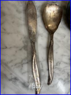 1847 Rogers Bros Vintage 1961 Silver Plate Leilani 43 Pc Flatware Set For 8 Read