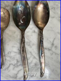 1847 Rogers Bros Vintage 1961 Silver Plate Leilani 43 Pc Flatware Set For 8 Read