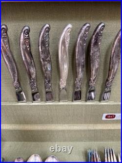 1847 Rogers Bros Vintage 1961 Silver Plate Leilani 43 Pc Flatware Set For 8 Read