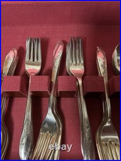 1847 Rogers Bros Vintage 1961 Silver Plate Leilani 75-Pc Flatware Set