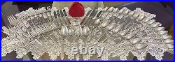 1847 Rogers Bros Vintage Silver Plate 1937 First Love 60 pc Flatware Set for 8