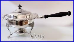 1847 Rogers Bros. Vintage Silver Plate 6-Pc Heritage Chafing Dish & Burner 1847 Rogers Bros. Vintage Silver Plate 6-Pc Heritage Chafing Dish & Burner