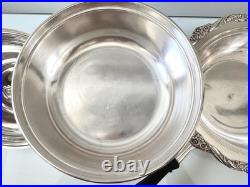 1847 Rogers Bros. Vintage Silver Plate 6-Pc Heritage Chafing Dish & Burner