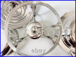 1847 Rogers Bros. Vintage Silver Plate 6-Pc Heritage Chafing Dish & Burner