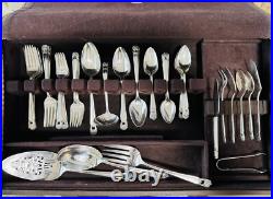 1847 Rogers Bros Vintage Silver Plate 96-Pc Eternally Yours Flatware Set For 12 1847 Rogers Bros Vintage Silver Plate 96-Pc Eternally Yours Flatware Set For 12