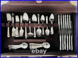 1847 Rogers Bros Vintage Silver Plate 96-Pc Eternally Yours Flatware Set For 12 1847 Rogers Bros Vintage Silver Plate 96-Pc Eternally Yours Flatware Set For 12