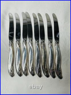 1847 Rogers Bros Vintage Silver Plate Leilani 51 Piece Flatware Set For 8