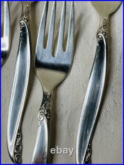1847 Rogers Bros Vintage Silver Plate Leilani 51 Piece Flatware Set For 8