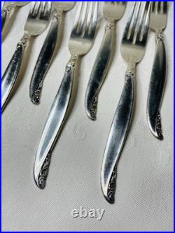 1847 Rogers Bros Vintage Silver Plate Leilani 51 Piece Flatware Set For 8