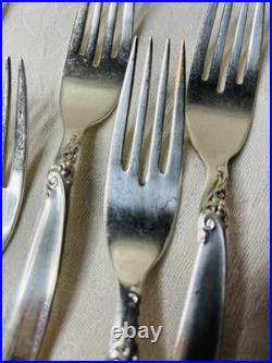 1847 Rogers Bros Vintage Silver Plate Leilani 51 Piece Flatware Set For 8