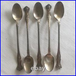 1847 Rogers Bros XS Triple Grape 5 Ice Tea Spoons No Mono 1847 Rogers Bros XS Triple Grape 5 Ice Tea Spoons No Mono