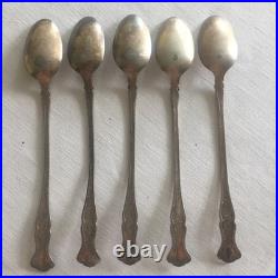 1847 Rogers Bros XS Triple Grape 5 Ice Tea Spoons No Mono 1847 Rogers Bros XS Triple Grape 5 Ice Tea Spoons No Mono