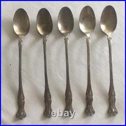 1847 Rogers Bros XS Triple Grape 5 Ice Tea Spoons No Mono 1847 Rogers Bros XS Triple Grape 5 Ice Tea Spoons No Mono