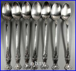 1847 Rogers Bros XS Triple Grape Set of 7 Ice Tea Spoons No Mono Silverplate