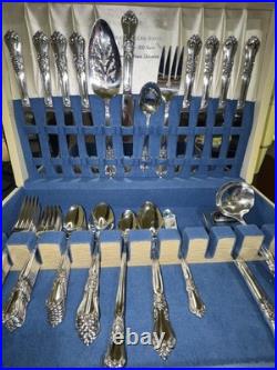1847 Rogers Bros silverplate flatware set with chest (service for 8)
