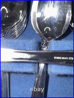 1847 Rogers Bros silverplate flatware set with chest (service for 8)