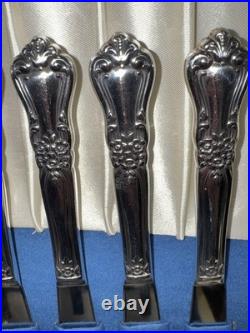 1847 Rogers Bros silverplate flatware set with chest (service for 8)