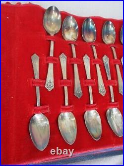 1847 Rogers Brothers Flatware Set in Fold Up Case Silver Plate