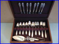 1847 Rogers Brothers IS Daffodil Pattern 63 Pc Silverplate 8 Place Setting Set