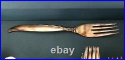 1847 Rogers Brothers IS Flair Silverplate Silverware Flatware 50 Piece