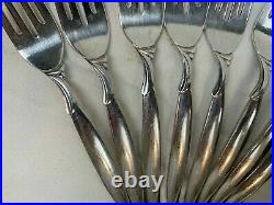 1847 Rogers Brothers IS Flair Silverplate Silverware Flatware 52 Piece 774