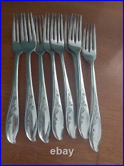 1847 Rogers Brothers IS Silver Plate Flatware Springtime Service For 8