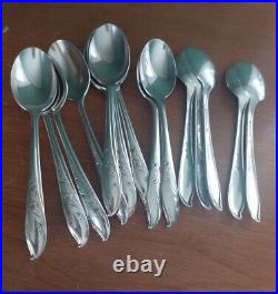 1847 Rogers Brothers IS Silver Plate Flatware Springtime Service For 8