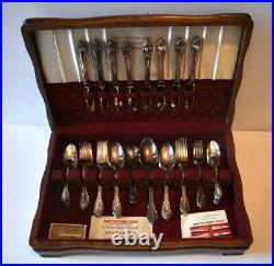 1847 Rogers Brothers Remembrance 52 Piece Silver Plate Flatware In Wood Box