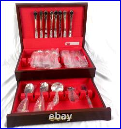 1847 Rogers Brothers Silver Plate Set NOS Tarnish Chest Vintage