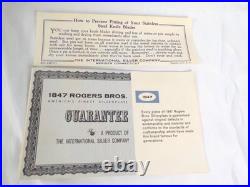 1847 Rogers Brothers Silver Plate Set NOS Tarnish Chest Vintage