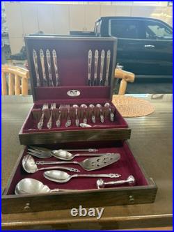 1847 Rogers Brothers Silverplated Flatware Set, 8 place settings, 59 pieces