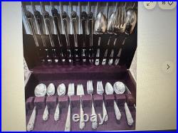 1847 Rogers Brothers Silverplated Flatware Set, 8 place settings, 59 pieces