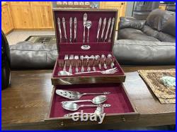 1847 Rogers Brothers Silverplated Flatware Set, 8 place settings, 59 pieces