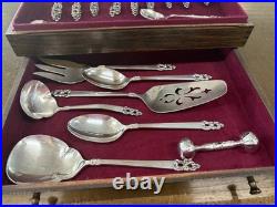 1847 Rogers Brothers Silverplated Flatware Set, 8 place settings, 59 pieces