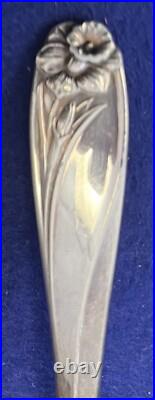 1847 Rogers Daffodil Flatware Service For Eight Original Wood Box 51 Pieces