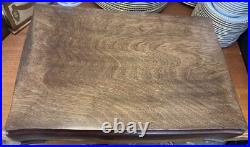 1847 Rogers Daffodil Flatware Service For Eight Original Wood Box 51 Pieces