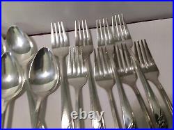 1847 Rogers Daffodil Silverplate Stainless Flatware Set 53 Pieces IS Serving
