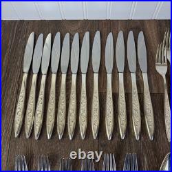 1847 Rogers ESPERANTO Service for 12 & Hostess Set Silver Plate 68 Pieces Floral