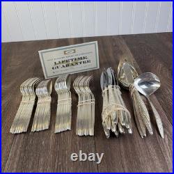 1847 Rogers ESPERANTO Service for 12 & Hostess Set Silver Plate 68 Pieces Floral