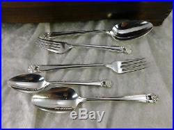 1847 Rogers Eternally Yours Silver Plate flatware Grille set 92 pcs boxed